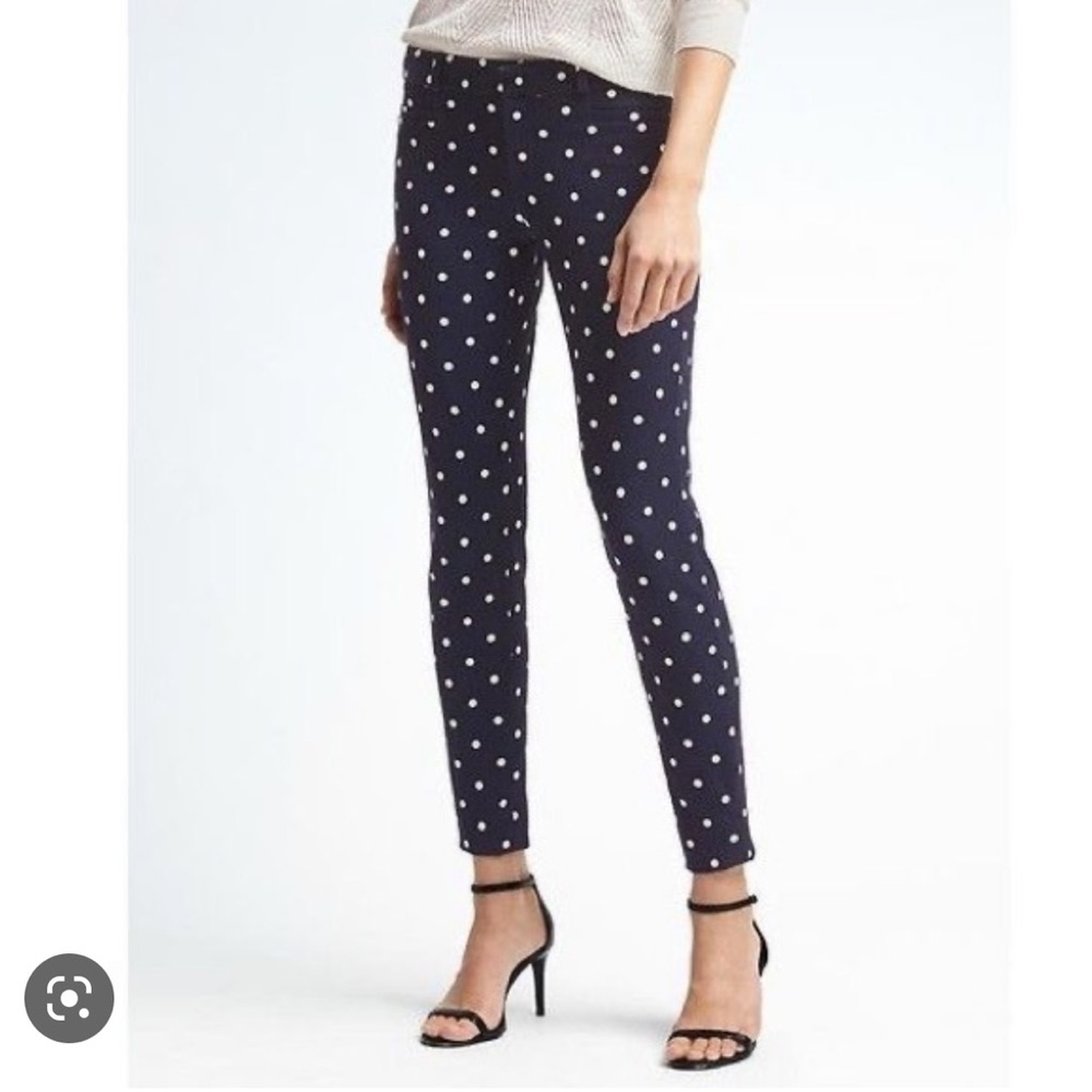 Banana Republic Woman Sloan Fit Polladot Ankle Pants
